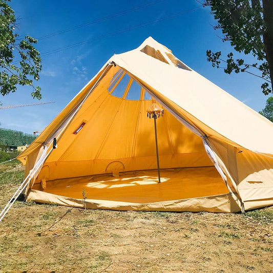 5M Star Gazer Bell Tent – 4-Season Waterproof Cotton Canvas Glamping Yurt, 6-8 Persons with Stove Jack & Roof Windows ⛺